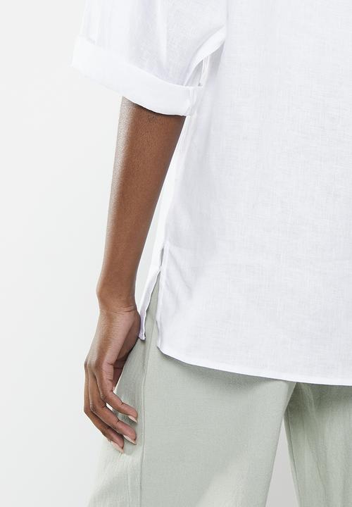 Me&B - Oversized linen shirt - white
