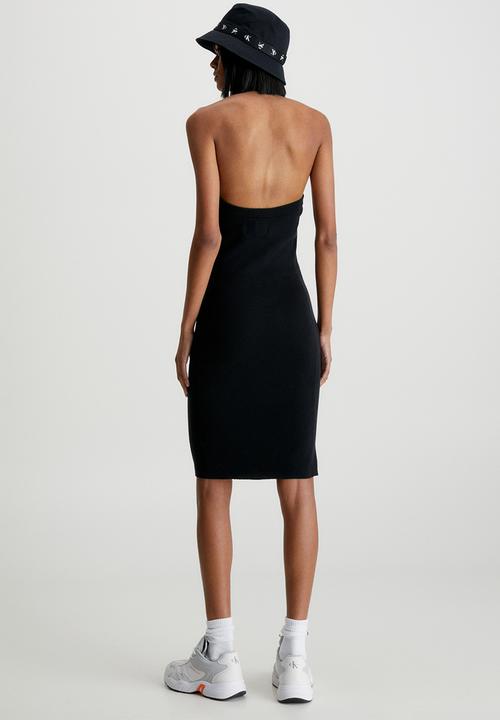 Calvin Klein - Ck halterneck knitted dress - ck black