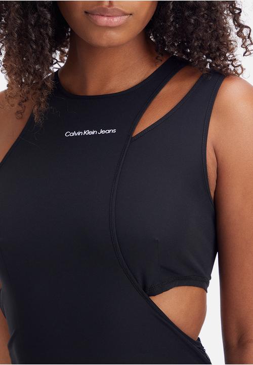 Calvin Klein - Wrapping cut out dress - ck black
