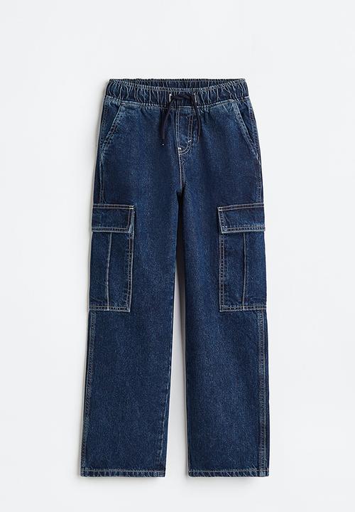 H&M - Loose fit cargo joggers - blue