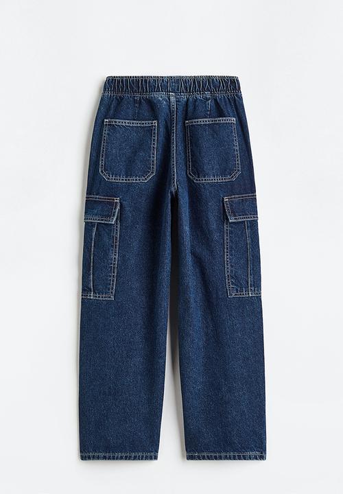 H&M - Loose fit cargo joggers - blue