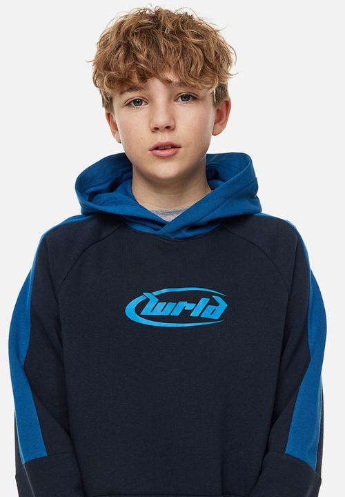 H&M - Printed hoodie - blue