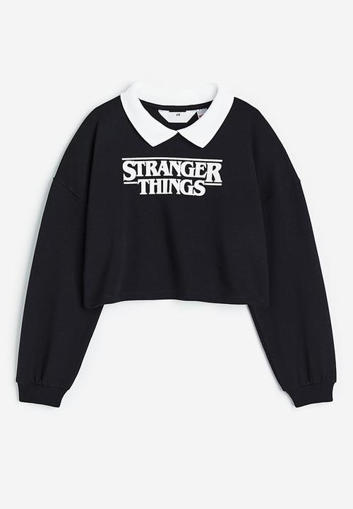 H&M - Boxy-style printed sweatshirt - black