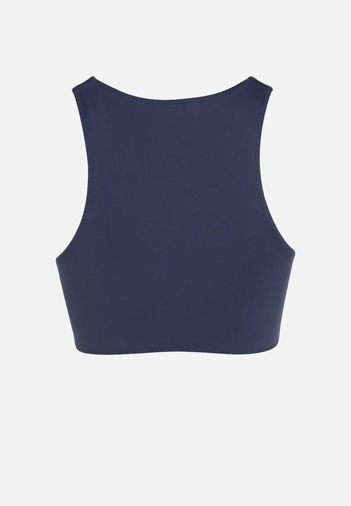 Tommy Hilfiger - High neck crop top - twilight navy
