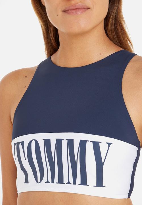 Tommy Hilfiger - High neck crop top - twilight navy