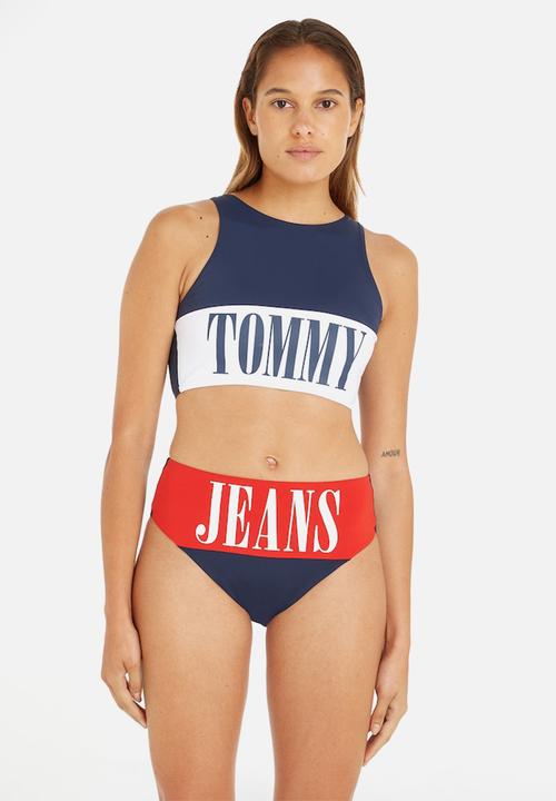 Tommy Hilfiger - High neck crop top - twilight navy