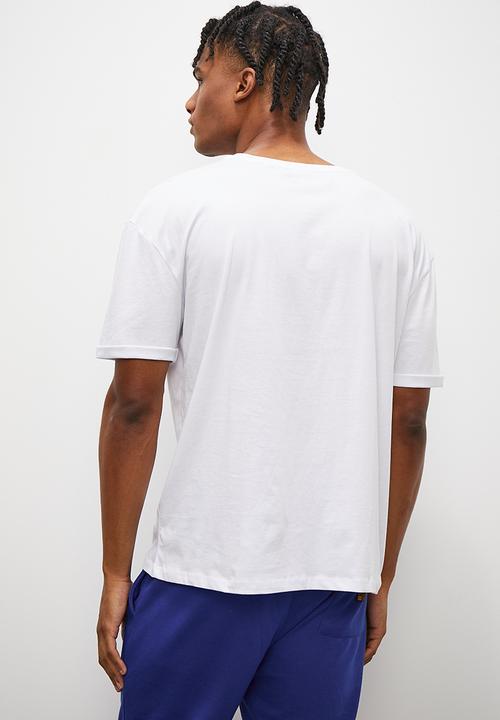 STYLE REPUBLIC - Duncan roll sleeve 1 up tee - white