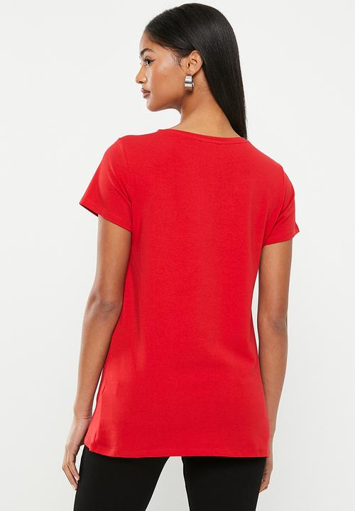 SISSY BOY - Regular fit top with short sleeves - red