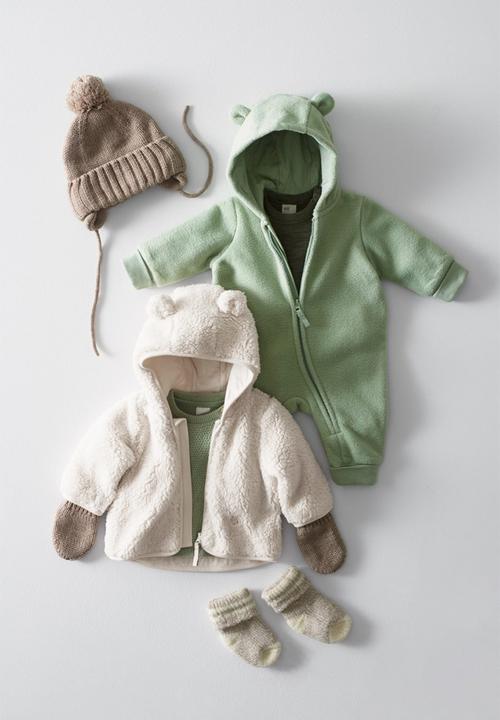 H&M - 2-Piece fleece set - natural white 