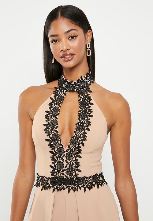 SISSY BOY - Always improving : jumpsuit with crochet trim - stone