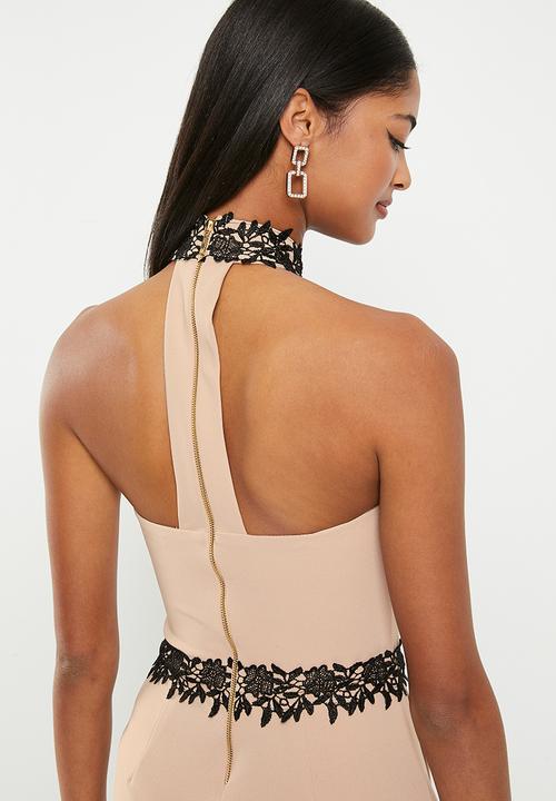SISSY BOY - Always improving : jumpsuit with crochet trim - stone