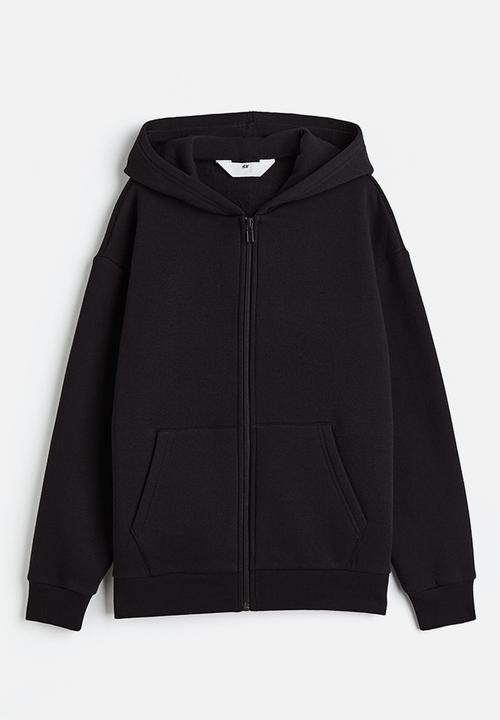 H&M - Zip-through hoodie - black