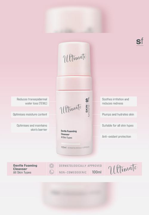 SKIN functional - Ultimate - Gentle Foaming Cleanser, Face Wash For All Skin Types.