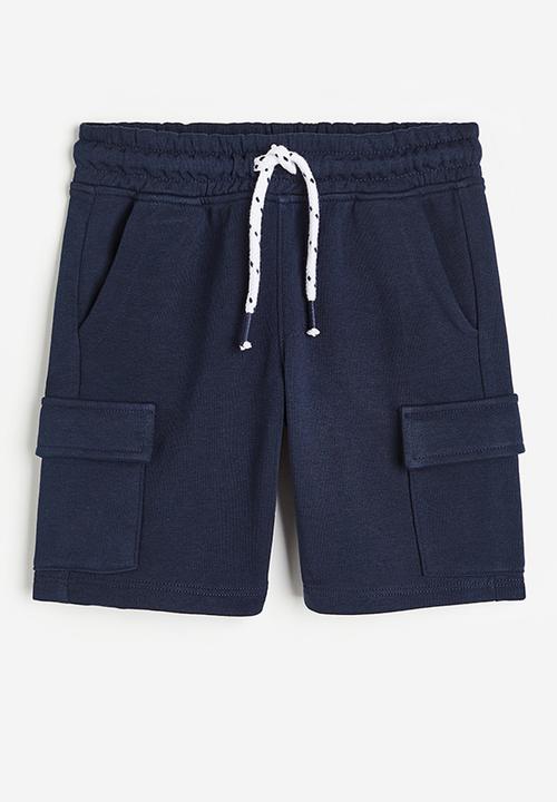 H&M - Cargo sweatshirt shorts - navy blue 