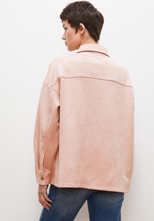 edit - Suedette overshirt - dusty pink