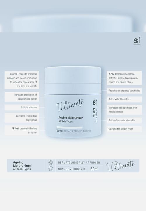 SKIN functional - Ultimate - Powerful Anti-Ageing Face Moisturiser. All Skin Types