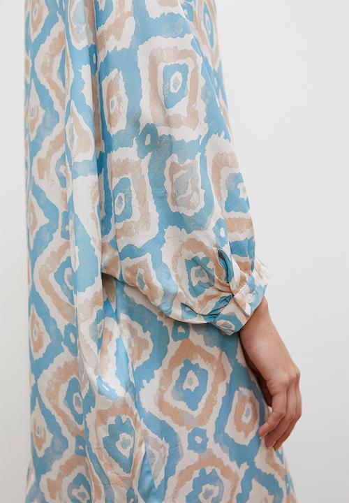 edit - Printed midi dress - watercolour ikat