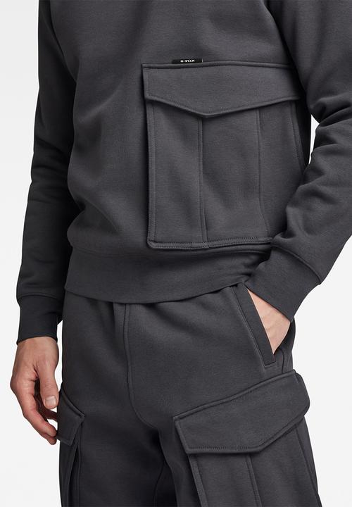 G-STAR - Cargo r sw dry ashor sweat - shadow