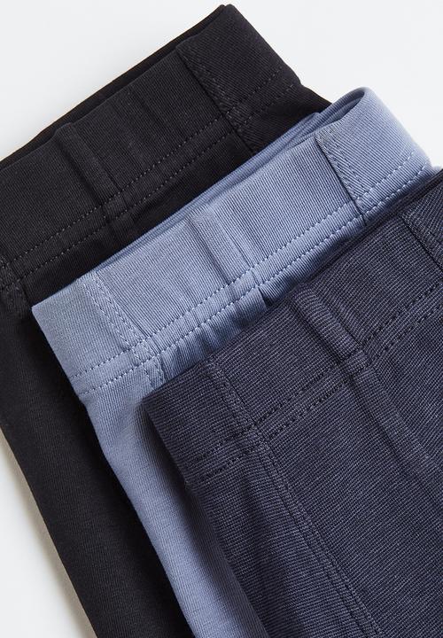 H&M - 3-Pack short cotton trunks - dark blue/light blue