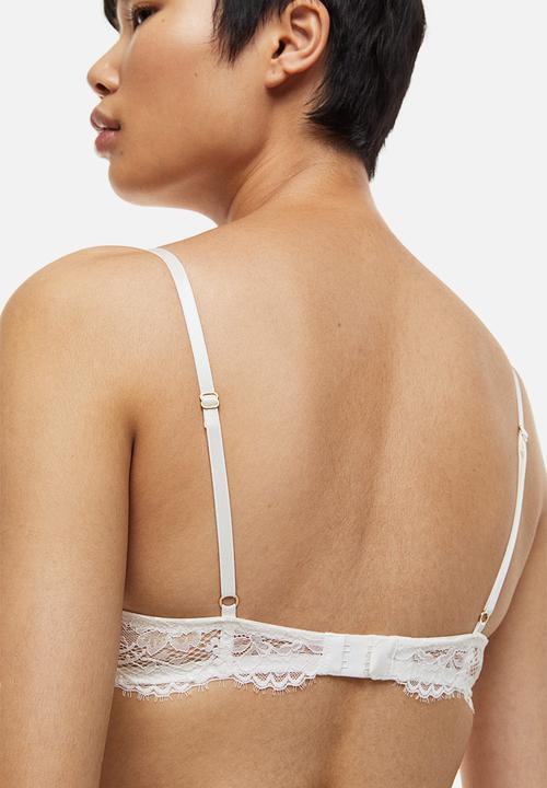 H&M - Lace push-up bra - white