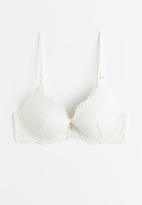 H&M - Lace push-up bra - white