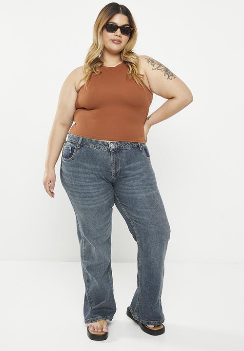 Cotton On - Plus stretch bootleg jean - logans blue
