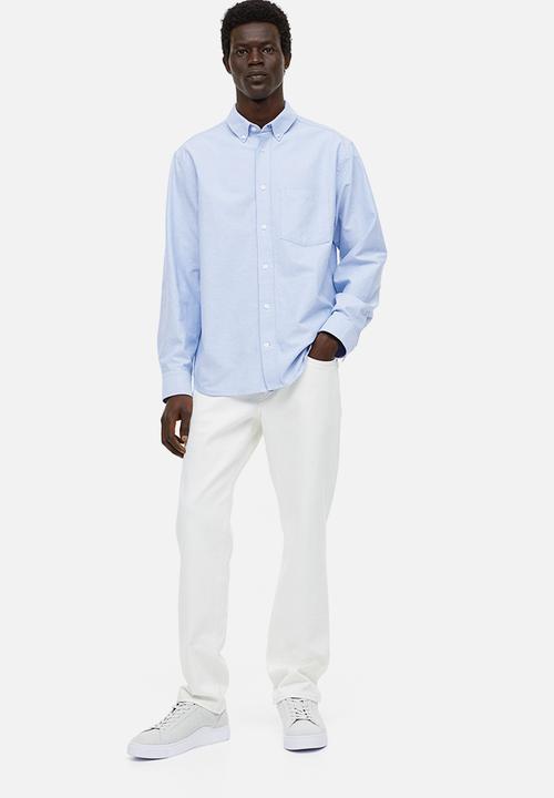 H&M - Regular fit oxford shirt - light blue 