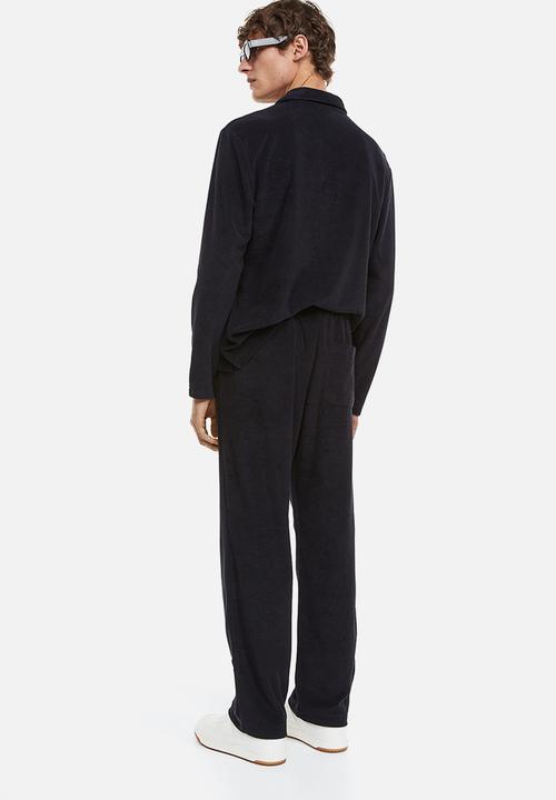 H&M - Regular fit terry joggers - navy blue