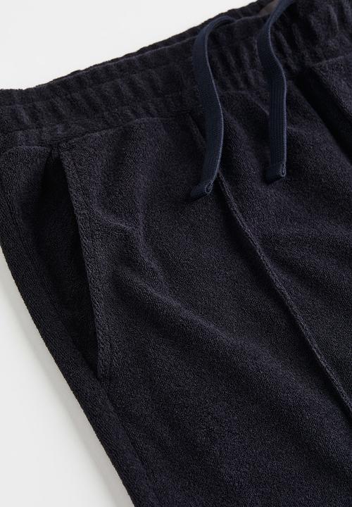 H&M - Regular fit terry joggers - navy blue