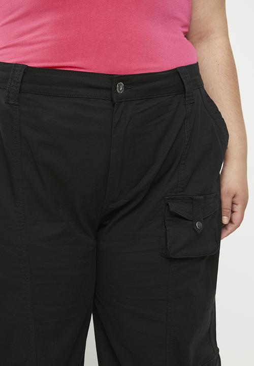Cotton On - Plus hayden cargo pant - black