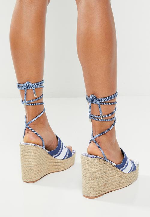 Public Desire - Take off espadrille wedge - navy