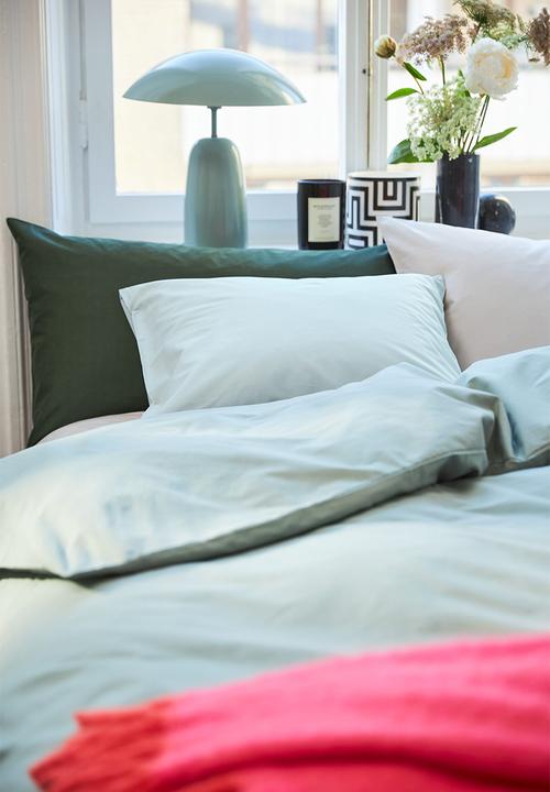 H&M - Cotton single duvet cover set - green