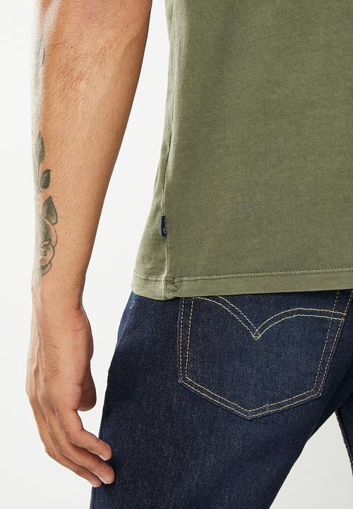 Superdry. - Vintage copper label tee - chive green