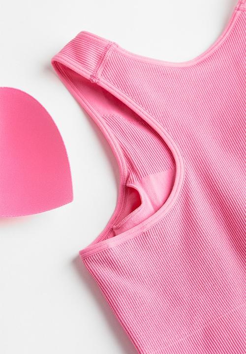 H&M - Drymove™ medium support sports bra - bubblegum pink 