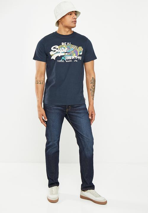 Superdry. - Vintage vl narrative tee - eclipse navy