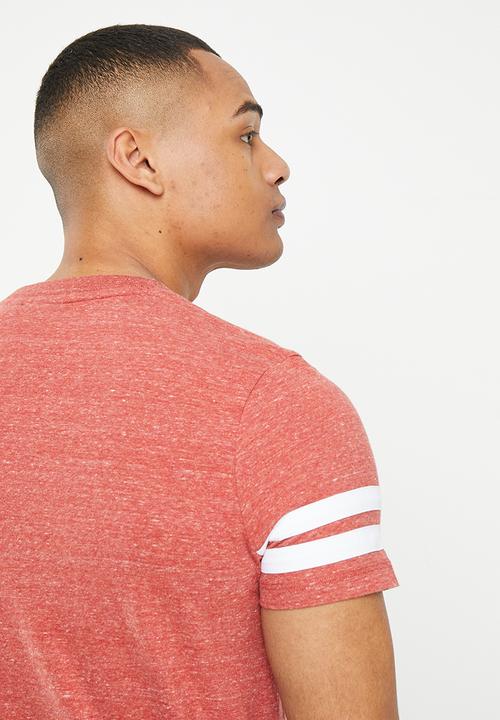 Superdry. - Vle quarterback tee - burnt orange spacedye
