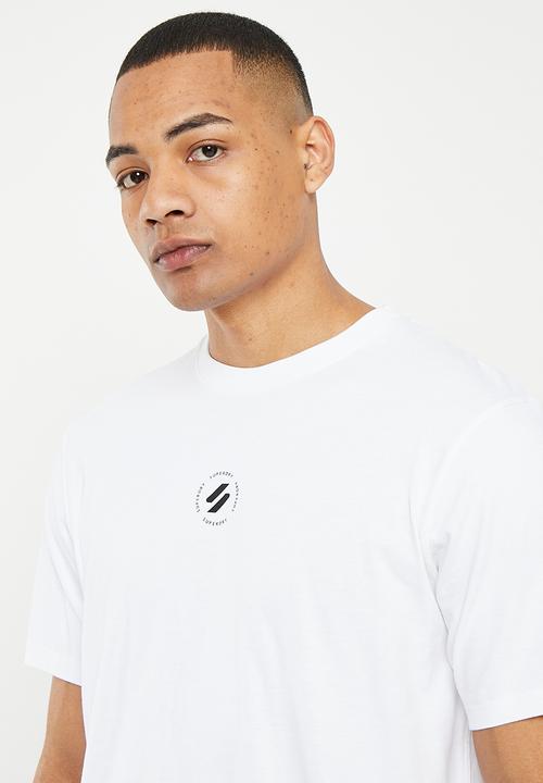 Superdry. - Code stacked logo tee - brilliant white
