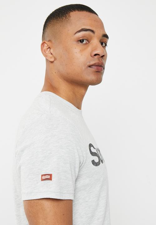 Superdry. - Vintage core logo classic tee - chalkstone grit