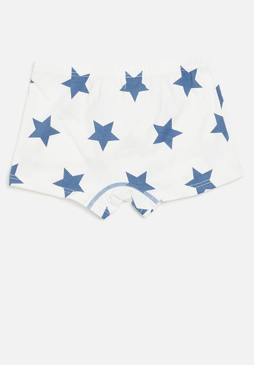Pop Candy - Boys 3 pack boyshorts - blue & white