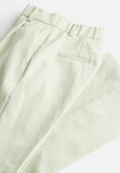 H&M - Tailored trousers - light green 