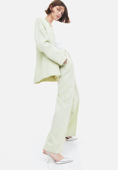H&M - Tailored trousers - light green 