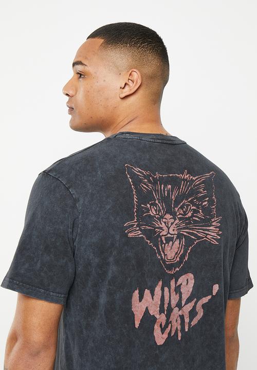 Superdry. - Vintage lo-fi flyer tee - heavy back in black
