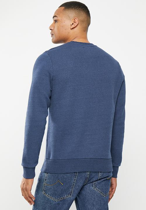 Superdry. - Vintage core logo classic crew - deep indigo grit