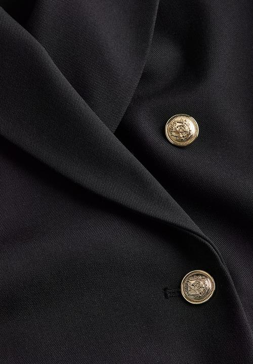 H&M - Double-breasted blazer - black