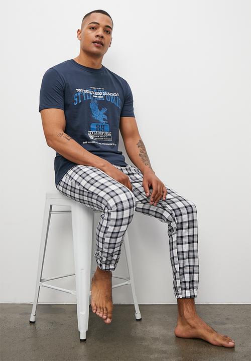 STYLE REPUBLIC - SR eagle logo print - navy