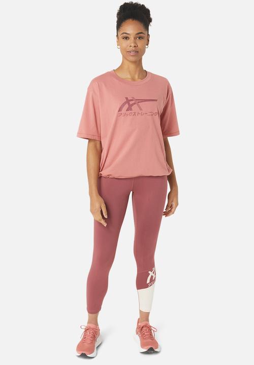 ASICS - Tiger 7/8 tight - brisket red/rose dust