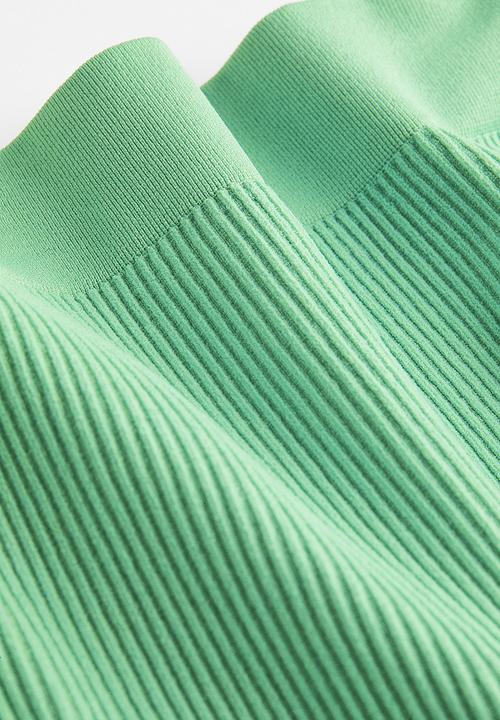 H&M - Ribbed seamless cycling shorts - green