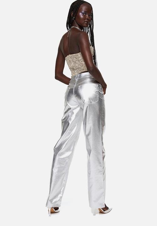 H&M - Bandeau top - light beige/silver-coloured