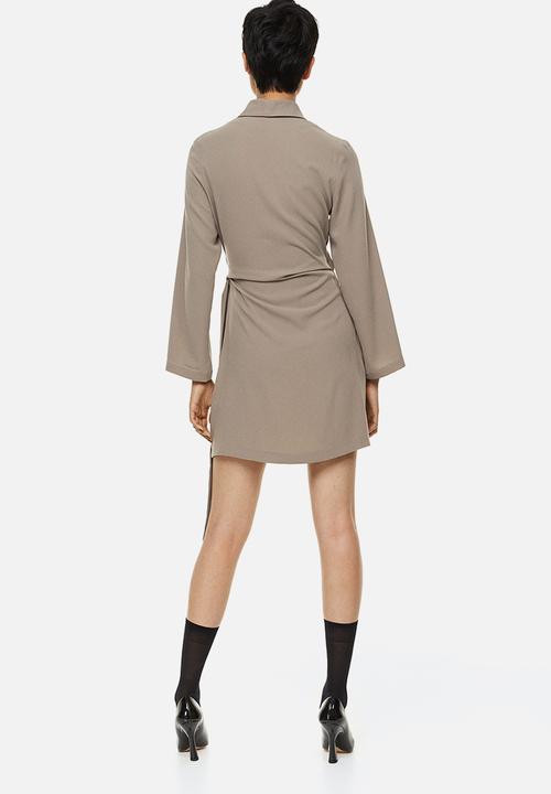 H&M - Wrap dress - greige