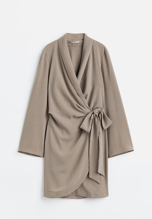 H&M - Wrap dress - greige